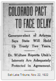 salt lake tribune clipping about the colorado pact