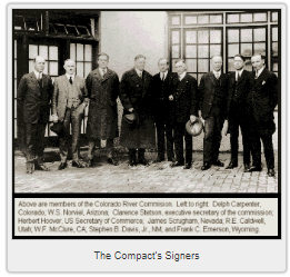 9 men, the signers of the colorado river compact